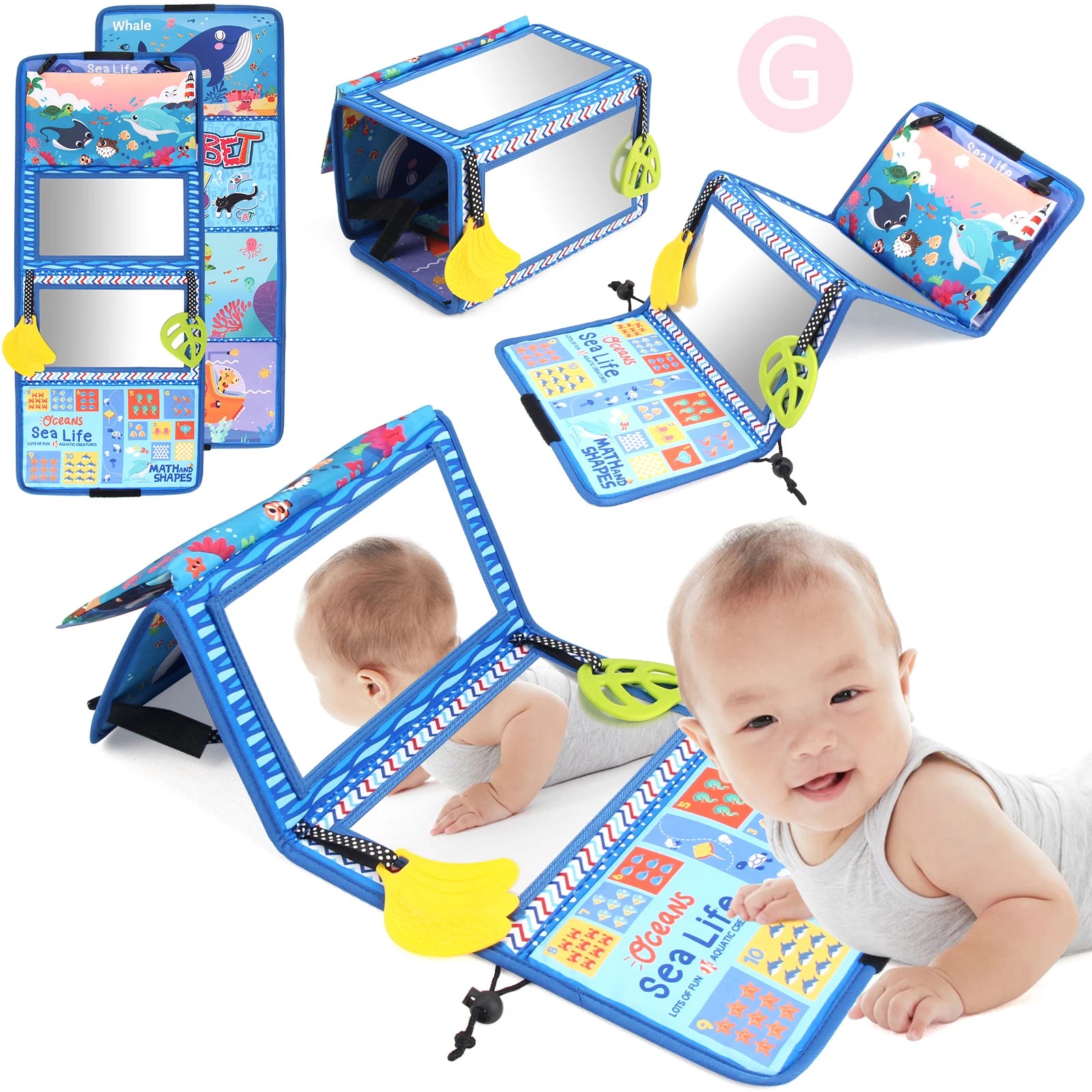Baby Cloth Book with Distorting Mirror Soft Cartoon