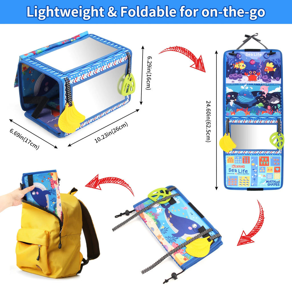 Baby Cloth Book with Distorting Mirror Soft Cartoon