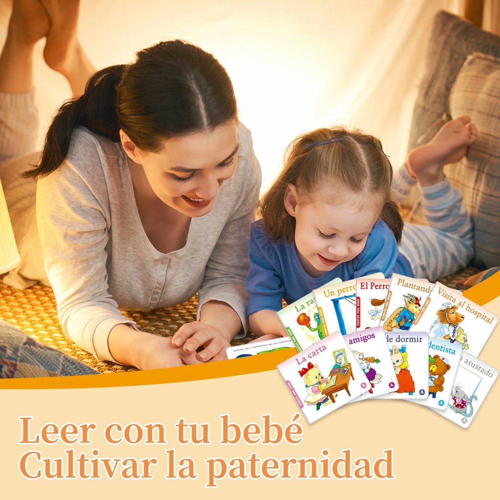 1 Set Of 10 Baby Bedtime Story Books Children's Enlightenment Puzzle Books Cute Animal illustrations Classic Stories Spanish