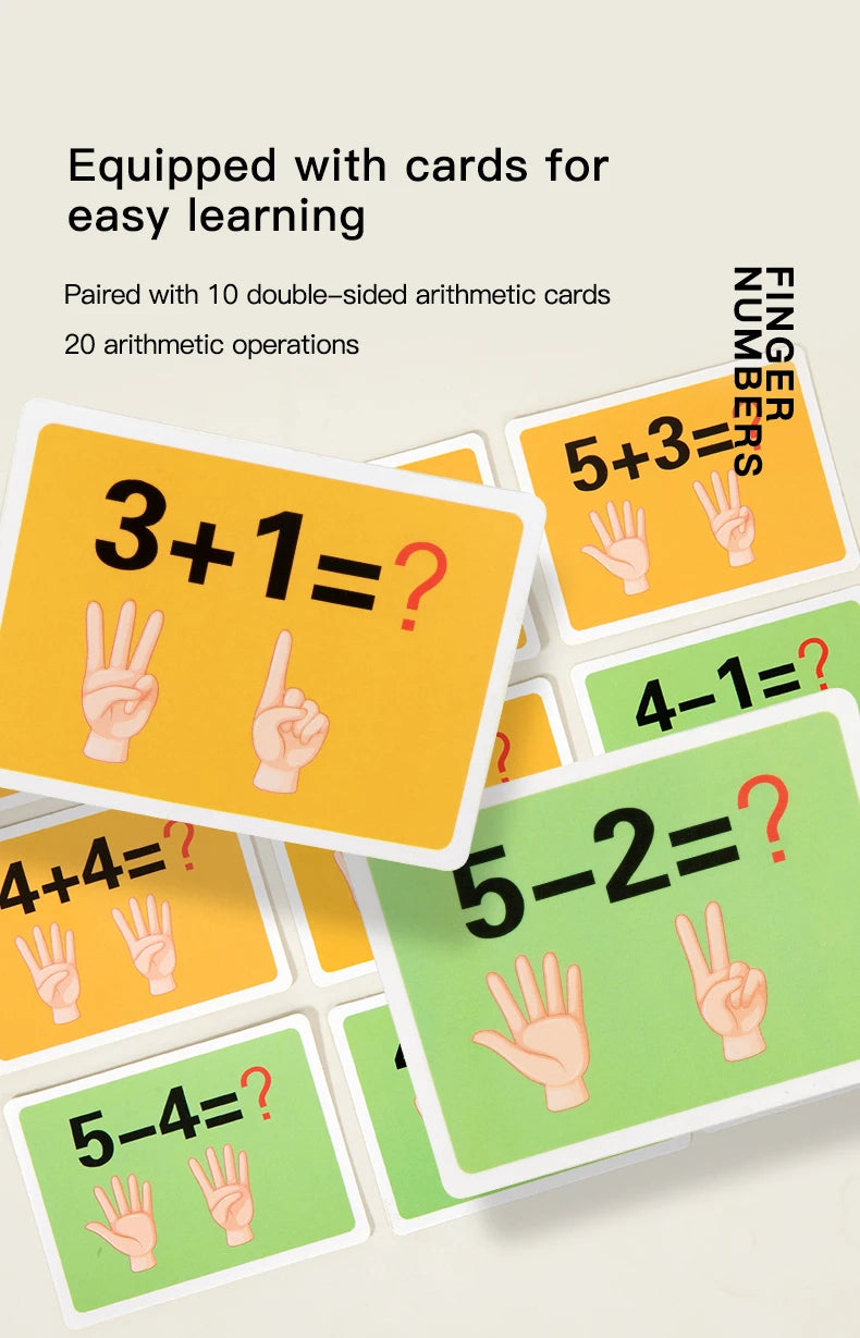 Math Finger Counting Wooden Number Math Learning Game