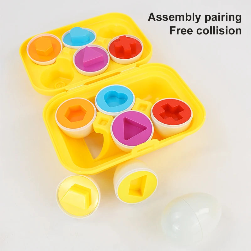 6Pcs Baby Recognition Egg matching toy set