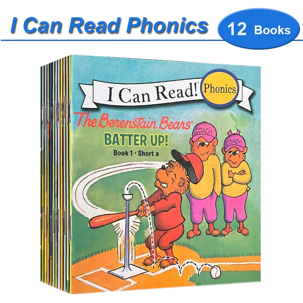 I Can Read Phonics 12 Books/Set My Very First Picture Books English Story Pocket Book for Children