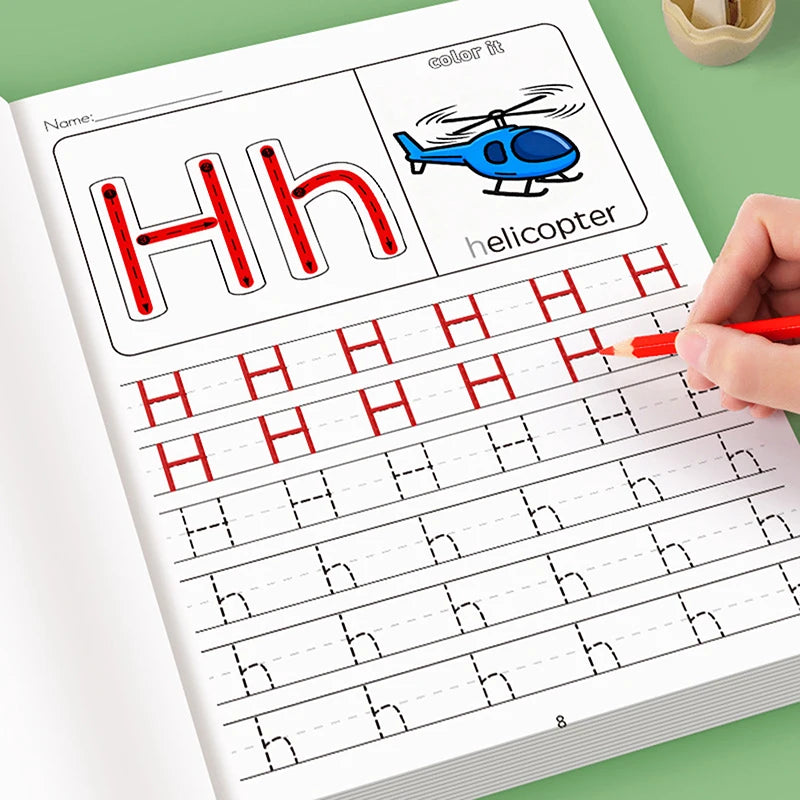 Children's Alphabet Practice Books A-Z Writing Practice Books, Learning Writing, Drawing Pages ActivitiesIllustration Book