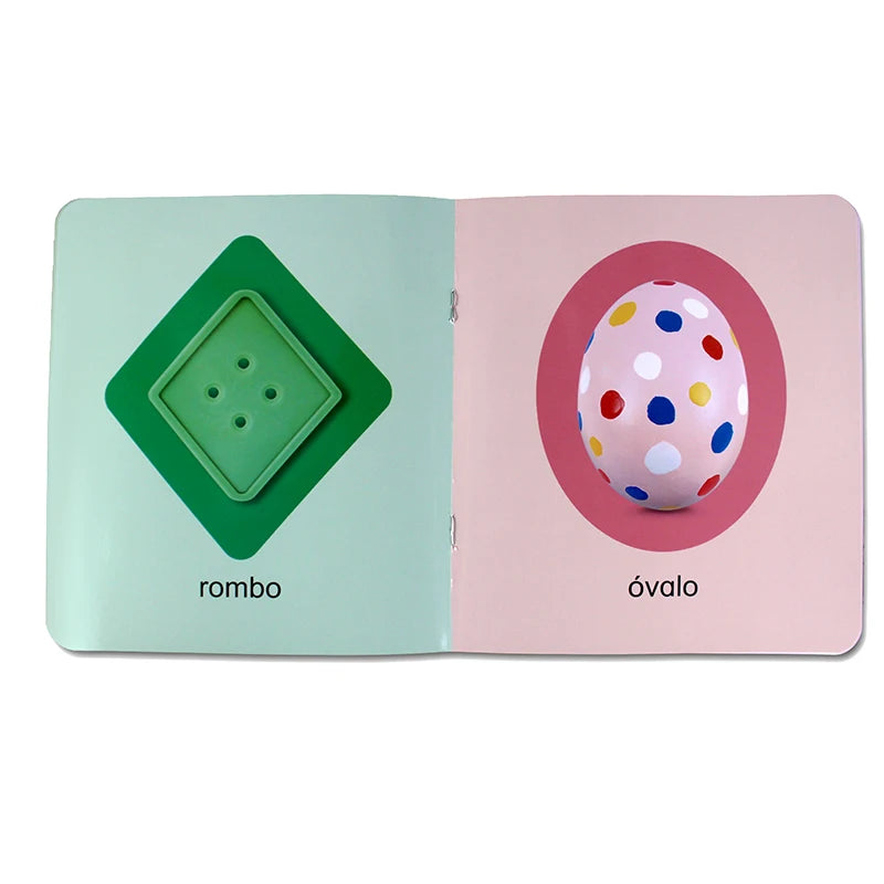 12Pcs/set Children Learning Picture Books in Spanish. Shape/Animal/Vegetable/Fruit/Color/ Words for Kids Book