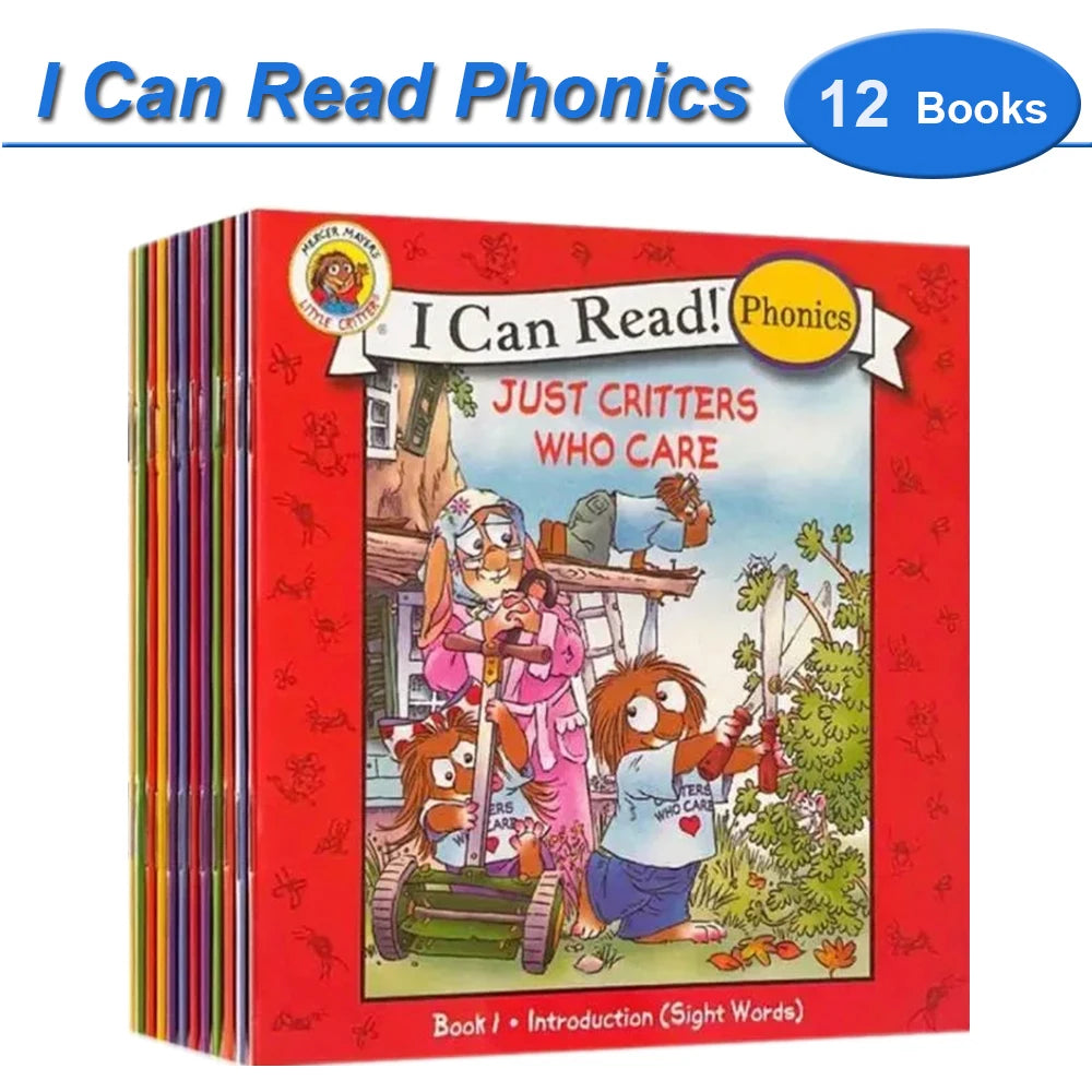I Can Read Phonics 12 Books/Set My Very First Picture Books English Story Pocket Book for Children