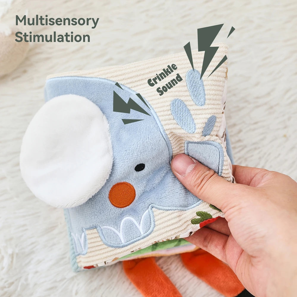 Baby Montessori Toy Soft Baby Book 3D Touch Feel High Contrast Cloth