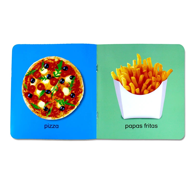 12Pcs/set Children Learning Picture Books in Spanish. Shape/Animal/Vegetable/Fruit/Color/ Words for Kids Book