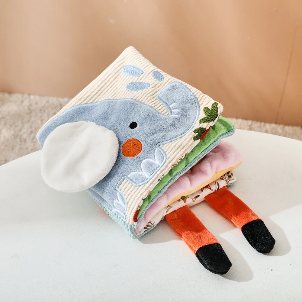 Baby Montessori Toy Soft Baby Book 3D Touch Feel High Contrast Cloth