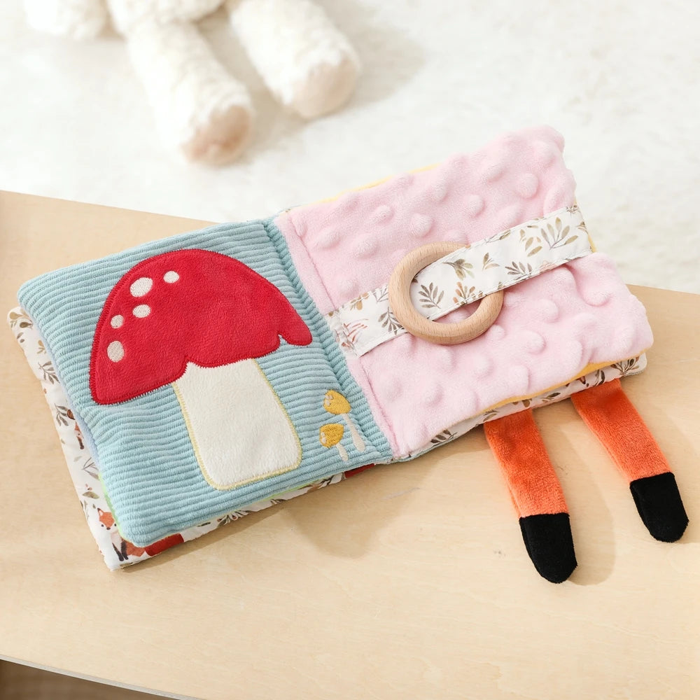 Baby Montessori Toy Soft Baby Book 3D Touch Feel High Contrast Cloth