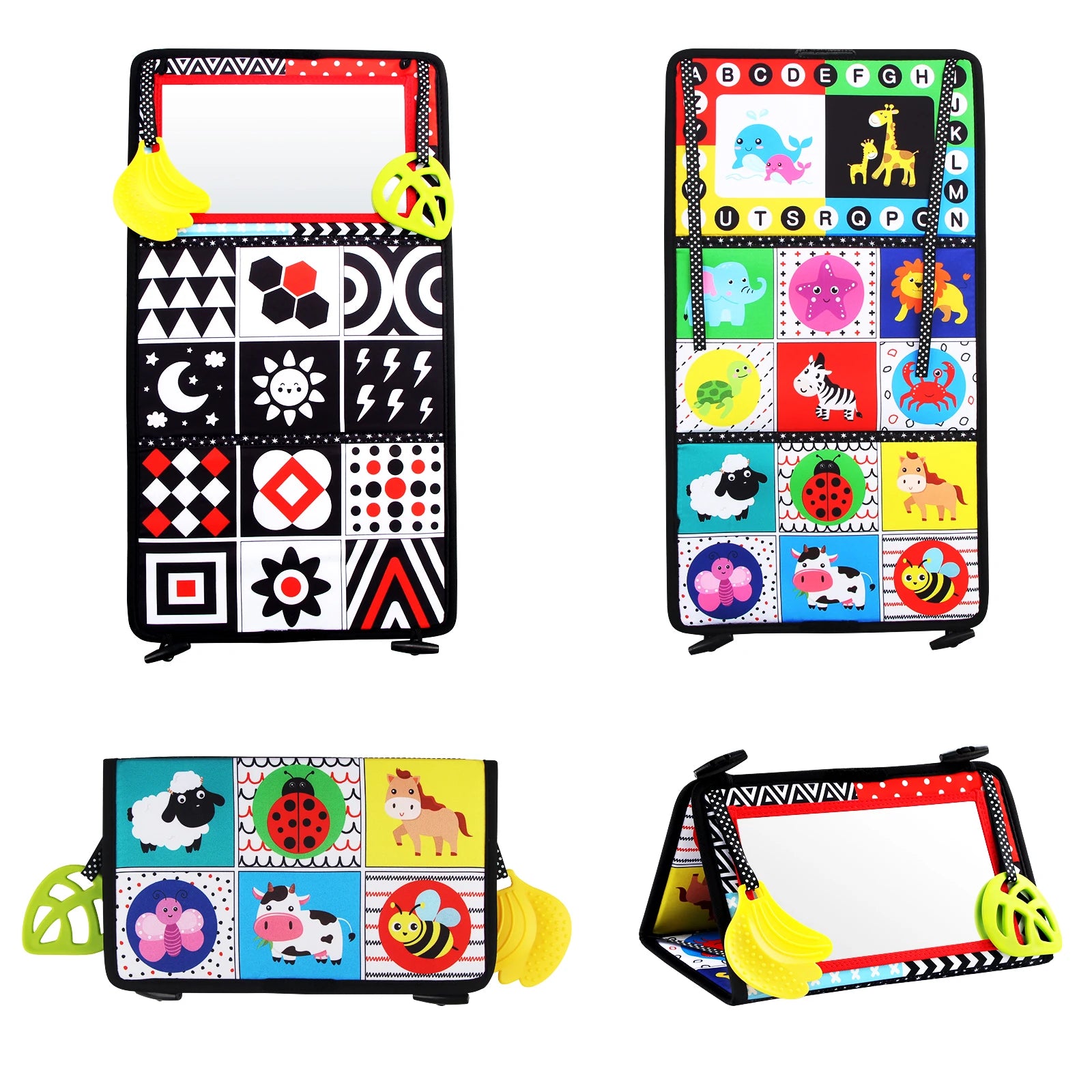 Baby Cloth Book with Distorting Mirror Soft Cartoon