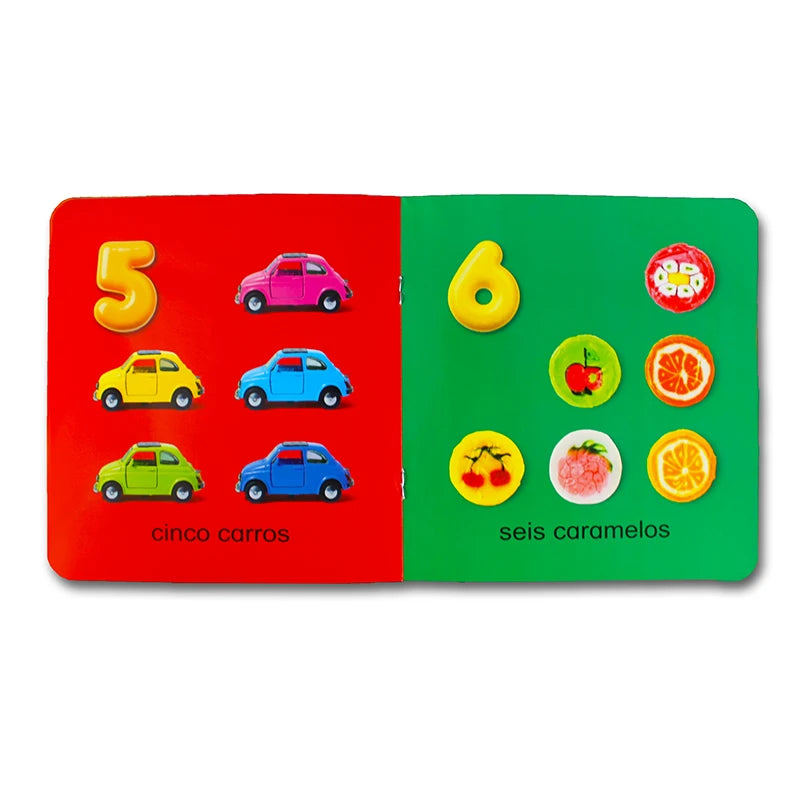 12Pcs/set Children Learning Picture Books in Spanish. Shape/Animal/Vegetable/Fruit/Color/ Words for Kids Book