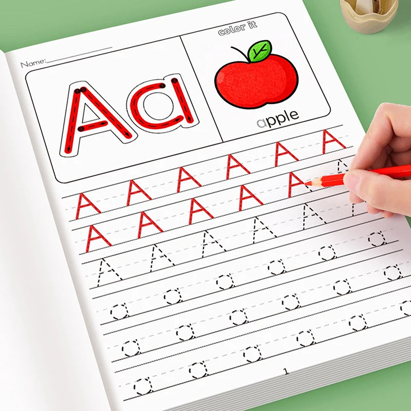 Children's Alphabet Practice Books A-Z Writing Practice Books, Learning Writing, Drawing Pages ActivitiesIllustration Book