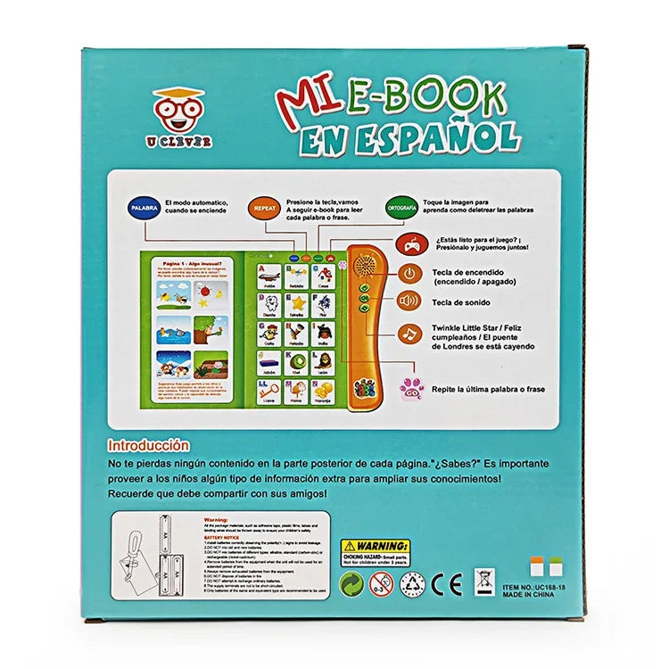 Spanish Learning E-Book with Interactive Voice Reading!