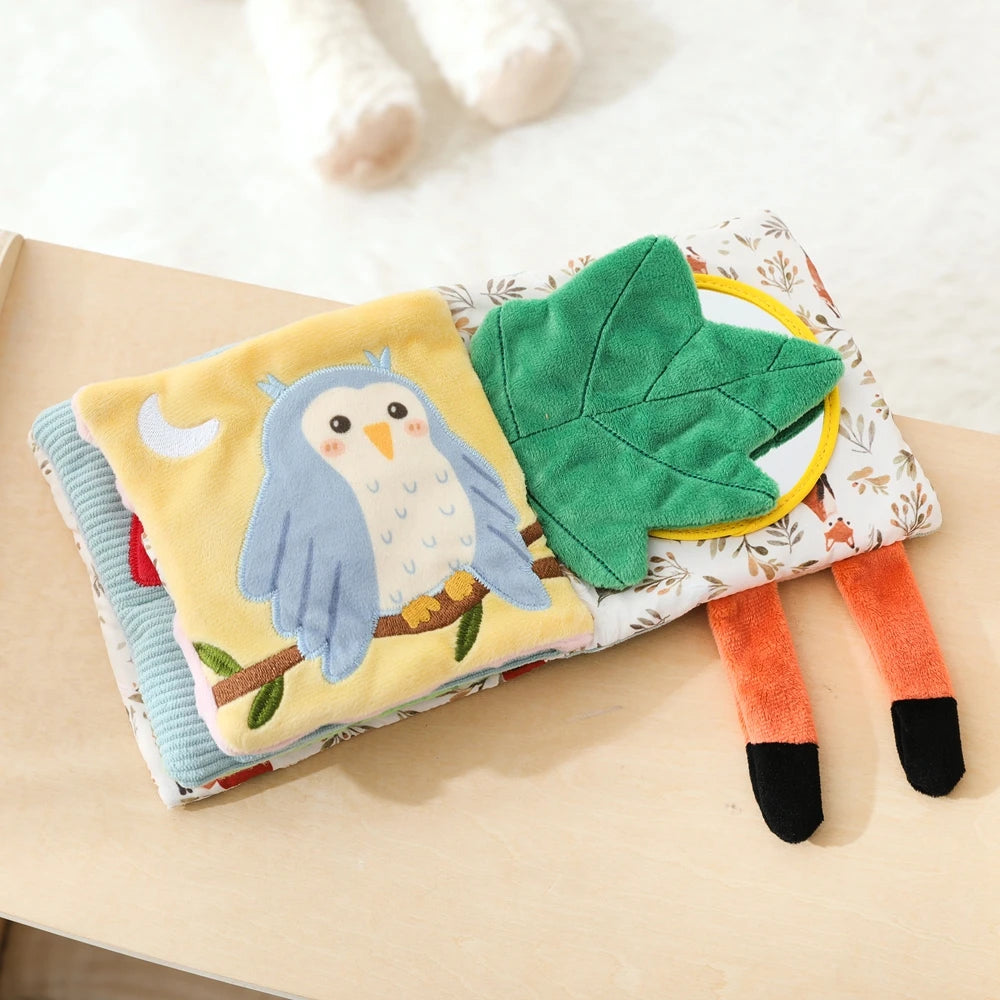 Baby Montessori Toy Soft Baby Book 3D Touch Feel High Contrast Cloth