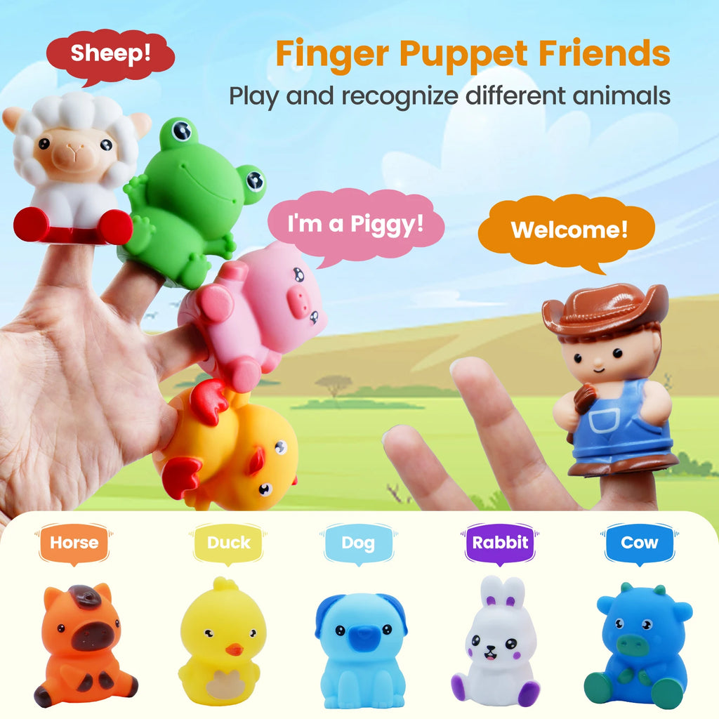 Farm Train/Surprise Party Set for Toddlers Learning Counting, Matching & Sorting Fine Motor Skills.