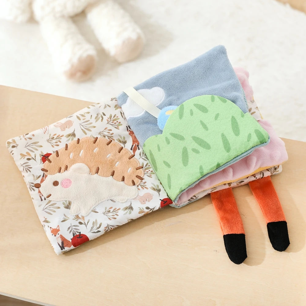 Baby Montessori Toy Soft Baby Book 3D Touch Feel High Contrast Cloth