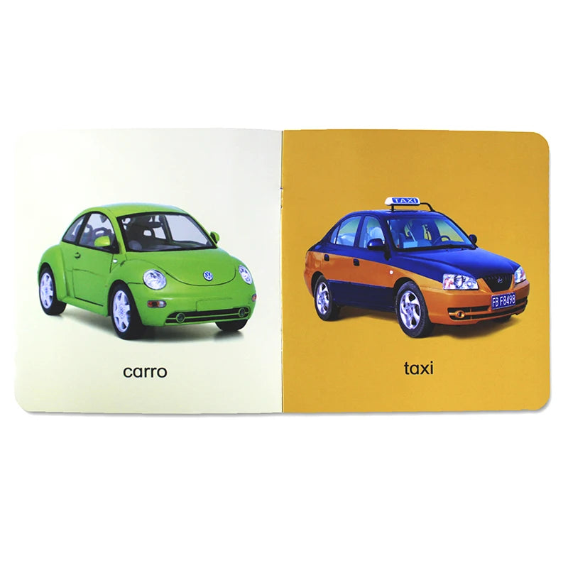 12Pcs/set Children Learning Picture Books in Spanish. Shape/Animal/Vegetable/Fruit/Color/ Words for Kids Book