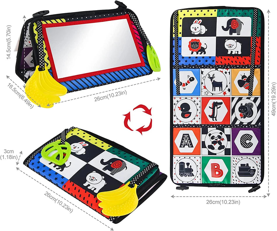 Baby Cloth Book with Distorting Mirror Soft Cartoon