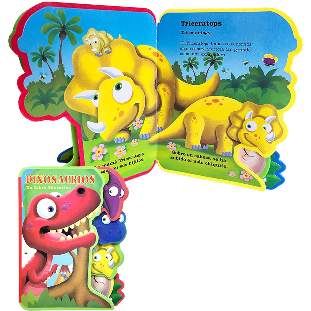 Spanish Children's Sponge Storybook 2-5 Years Cute Animal Illustrations Cognitive Enhancement