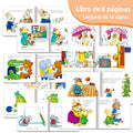 1 Set Of 10 Baby Bedtime Story Books Children's Enlightenment Puzzle Books Cute Animal illustrations Classic Stories Spanish
