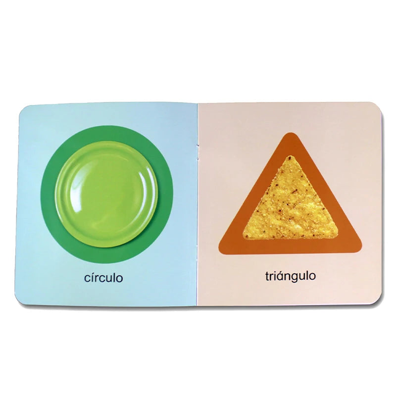 12Pcs/set Children Learning Picture Books in Spanish. Shape/Animal/Vegetable/Fruit/Color/ Words for Kids Book