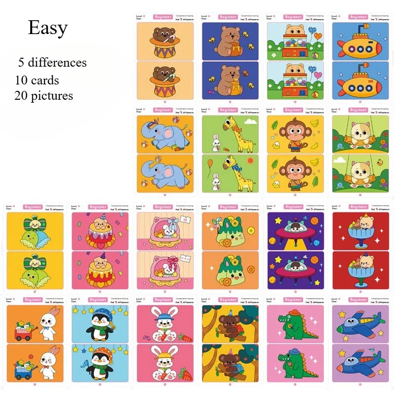 An educational finding game, reusable wiping paper for focus and attention training Painting books!