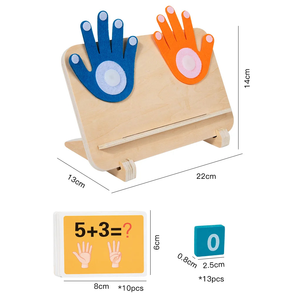 Math Finger Counting Wooden Number Math Learning Game