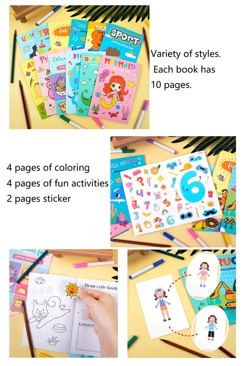 Coloring and Sticker Books
