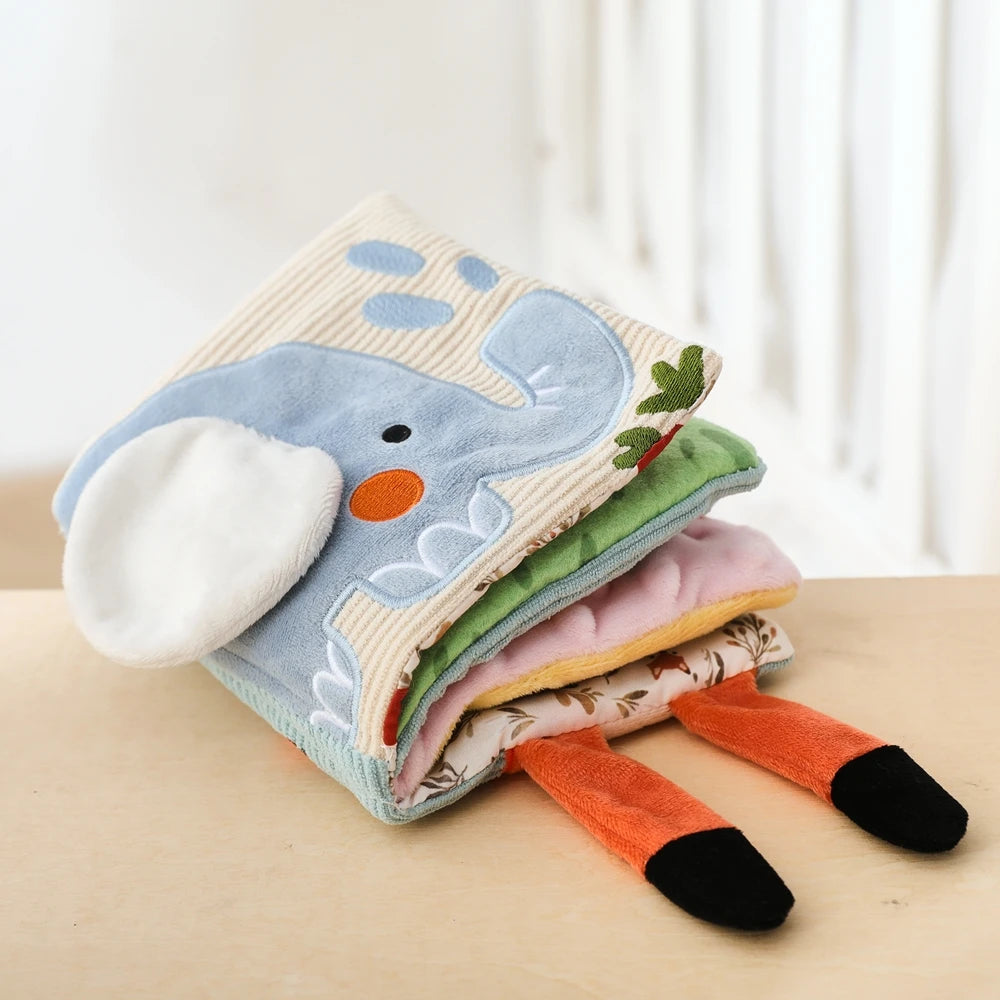 Baby Montessori Toy Soft Baby Book 3D Touch Feel High Contrast Cloth