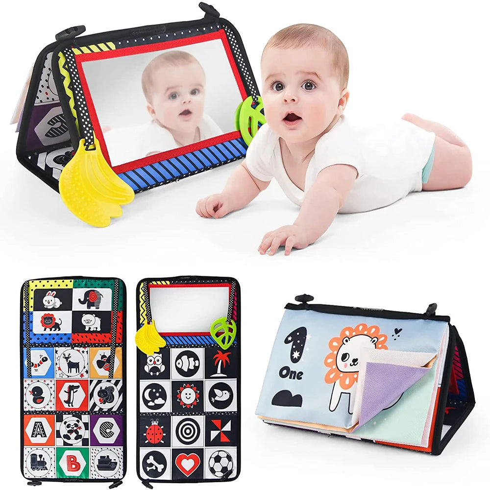 Baby Cloth Book with Distorting Mirror Soft Cartoon