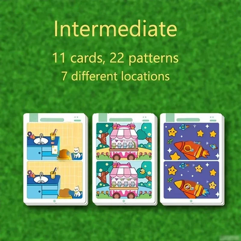 An educational finding game, reusable wiping paper for focus and attention training Painting books!