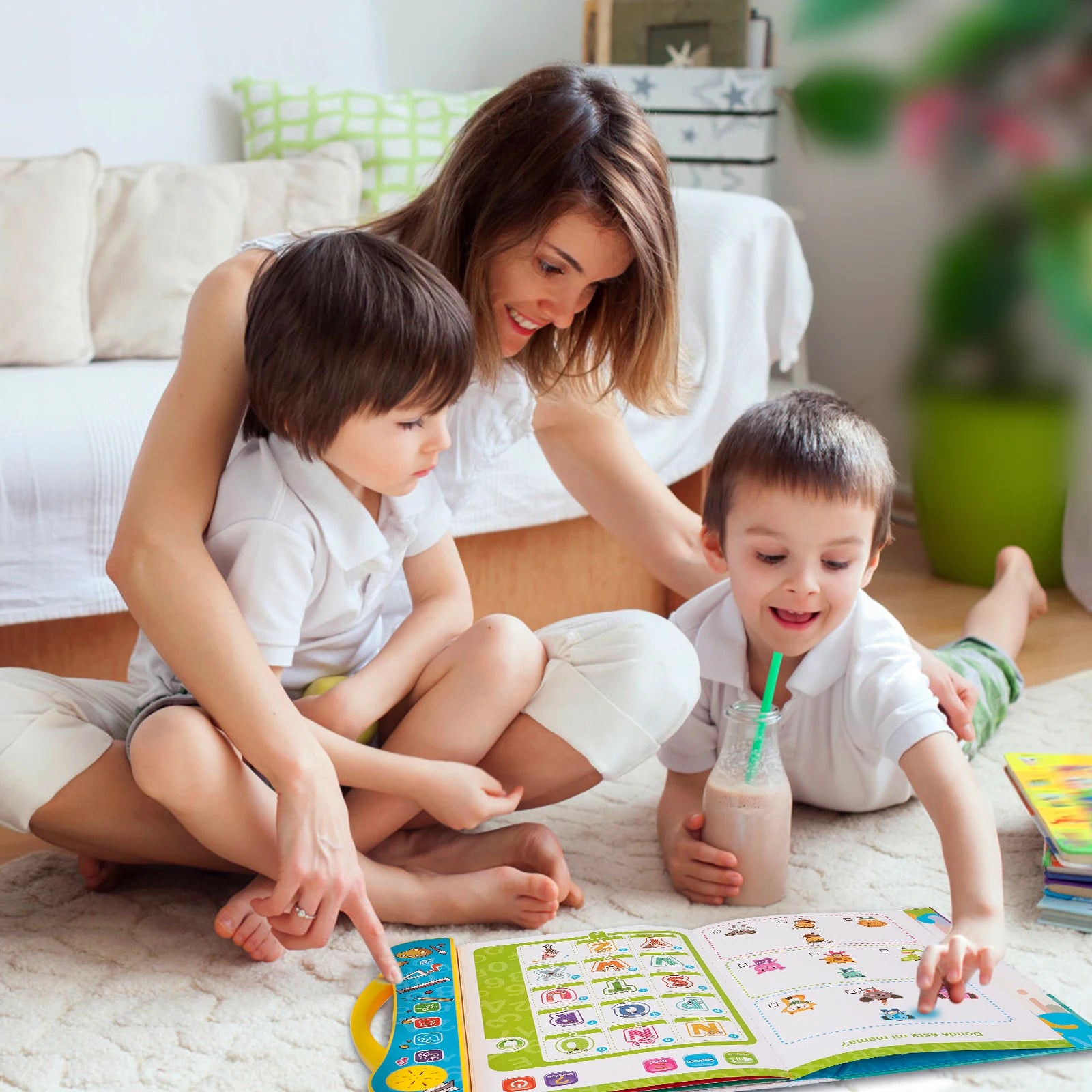 English Spanish Language Reading Book Multifunction Reading Machine Learning for Kid Early Education E-Book Teaching Toys Gifts