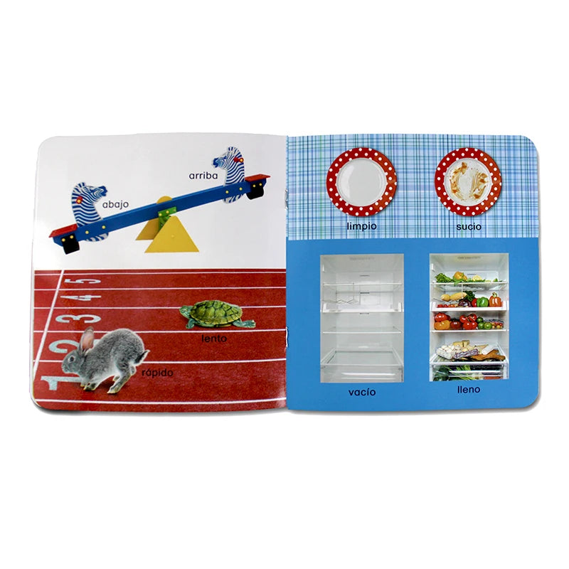 12Pcs/set Children Learning Picture Books in Spanish. Shape/Animal/Vegetable/Fruit/Color/ Words for Kids Book