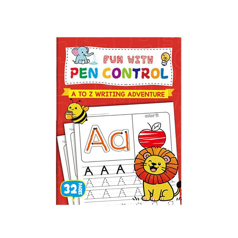 Children's Alphabet Practice Books A-Z Writing Practice Books, Learning Writing, Drawing Pages ActivitiesIllustration Book