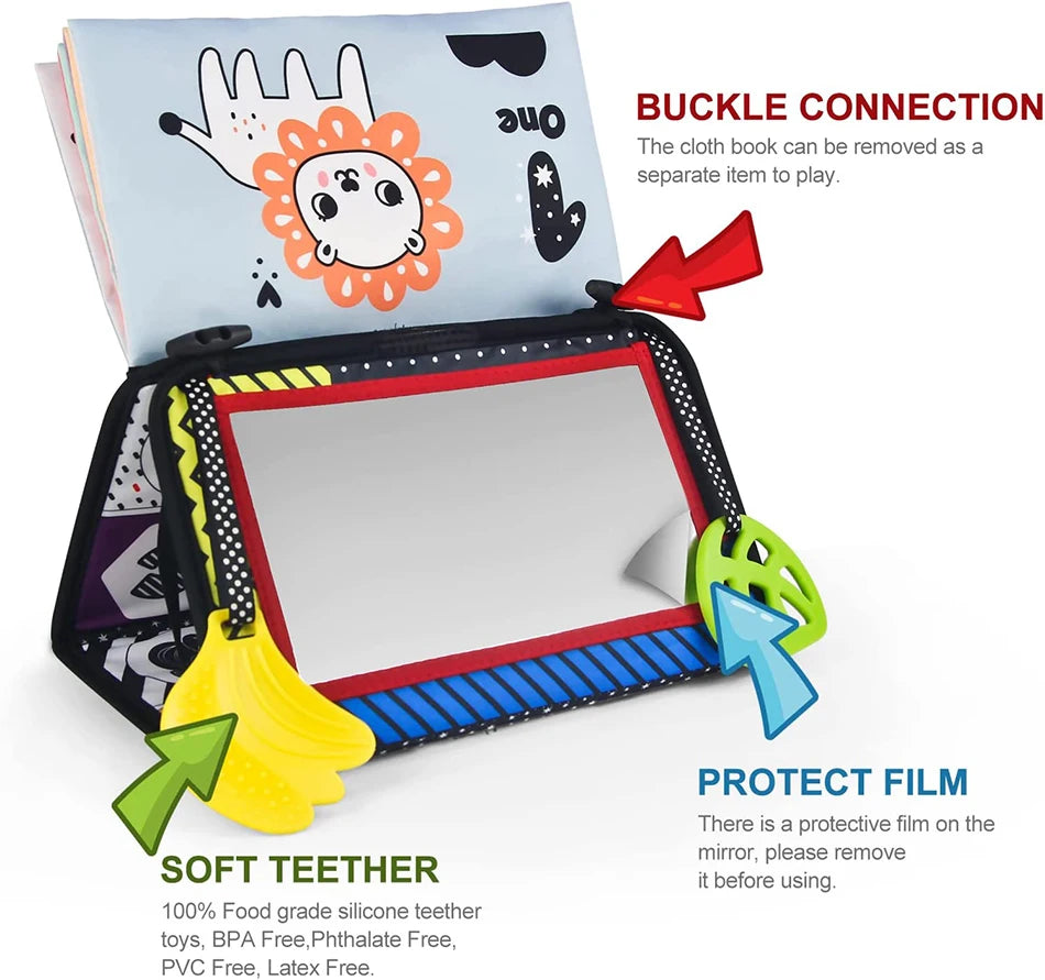 Baby Cloth Book with Distorting Mirror Soft Cartoon