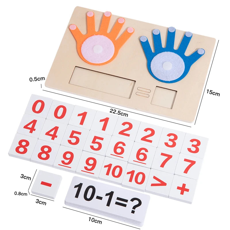 Math Finger Counting Wooden Number Math Learning Game