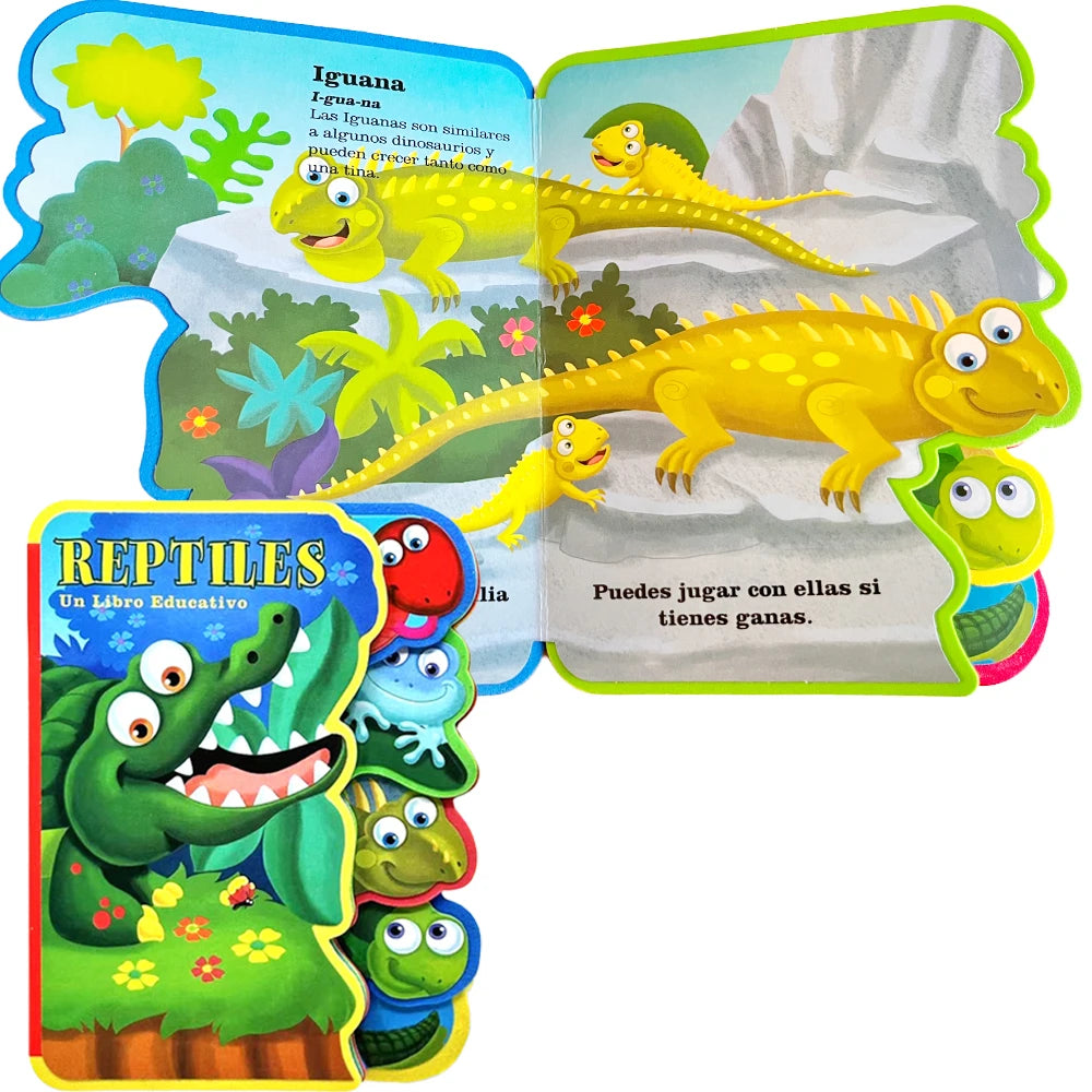 Spanish Children's Sponge Storybook 2-5 Years Cute Animal Illustrations Cognitive Enhancement