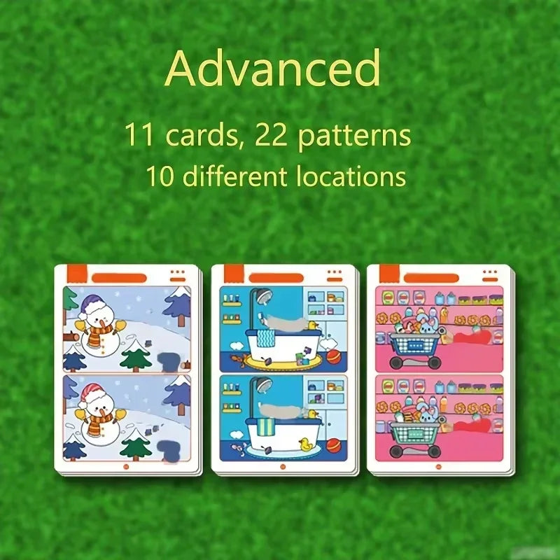 An educational finding game, reusable wiping paper for focus and attention training Painting books!