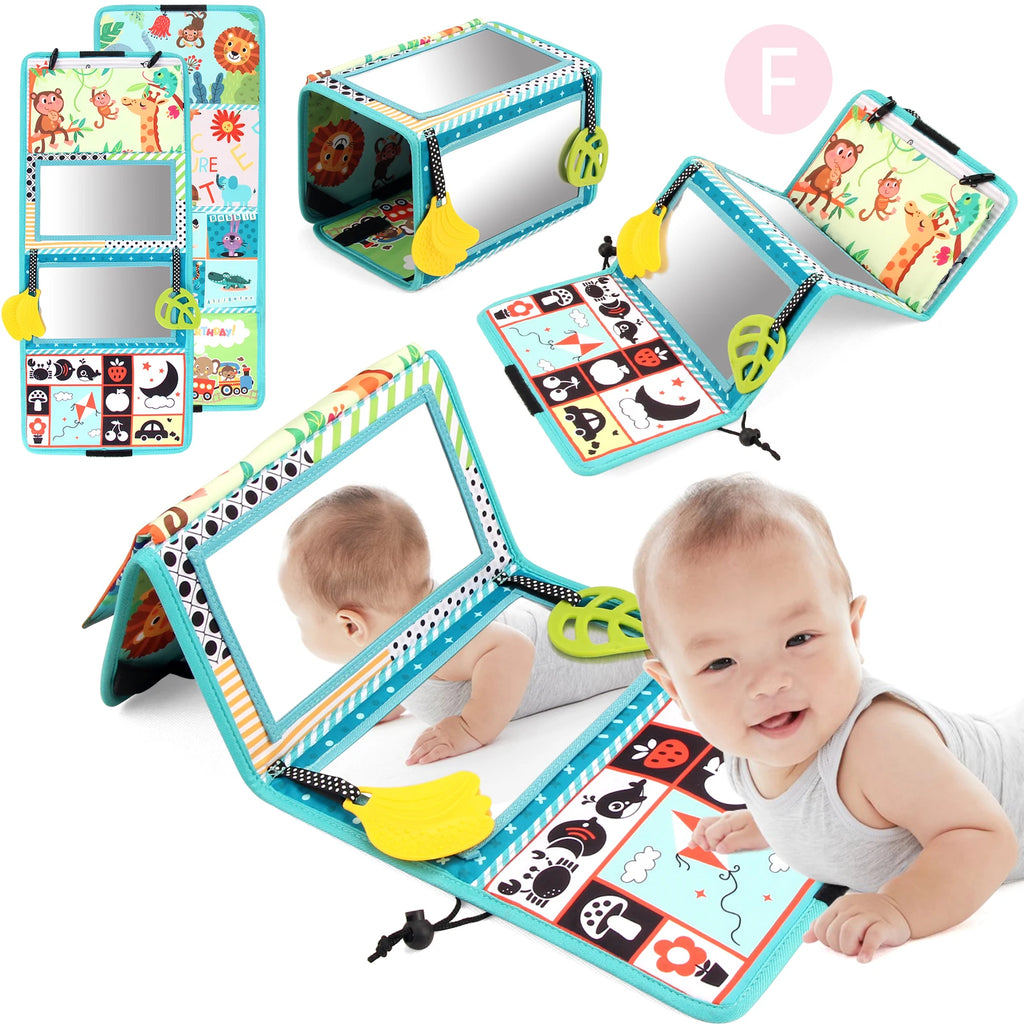 Baby Cloth Book with Distorting Mirror Soft Cartoon