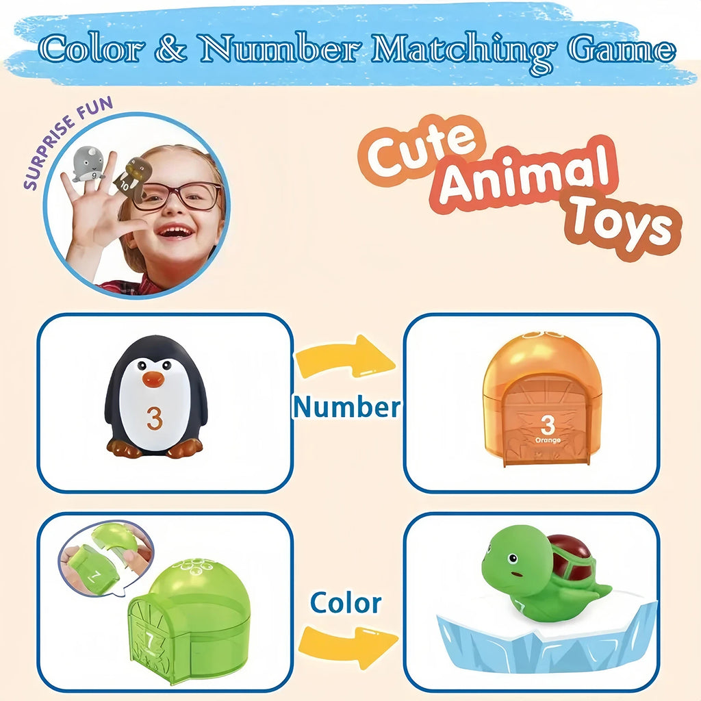 Farm Train/Surprise Party Set for Toddlers Learning Counting, Matching & Sorting Fine Motor Skills.