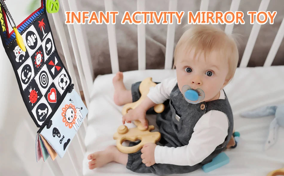 Baby Cloth Book with Distorting Mirror Soft Cartoon