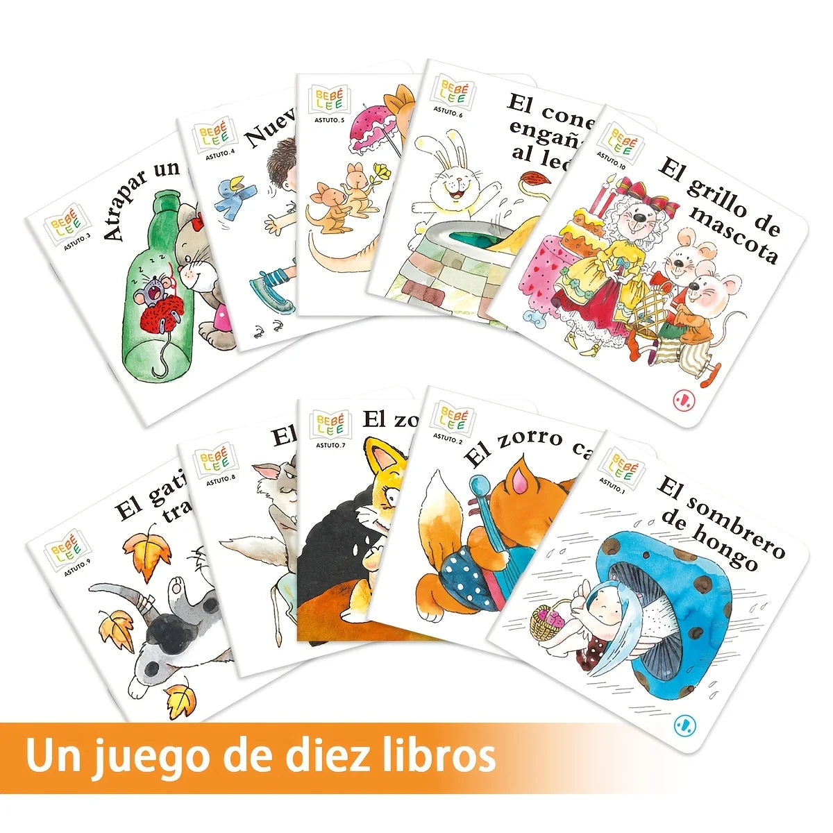 10 Books Spanish English Bilingual Children's Picture Books.