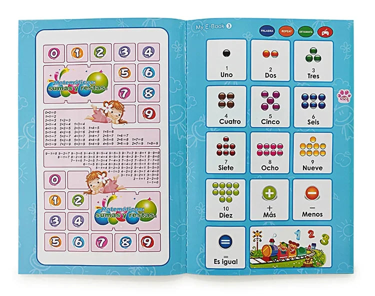 Spanish Learning E-Book with Interactive Voice Reading!