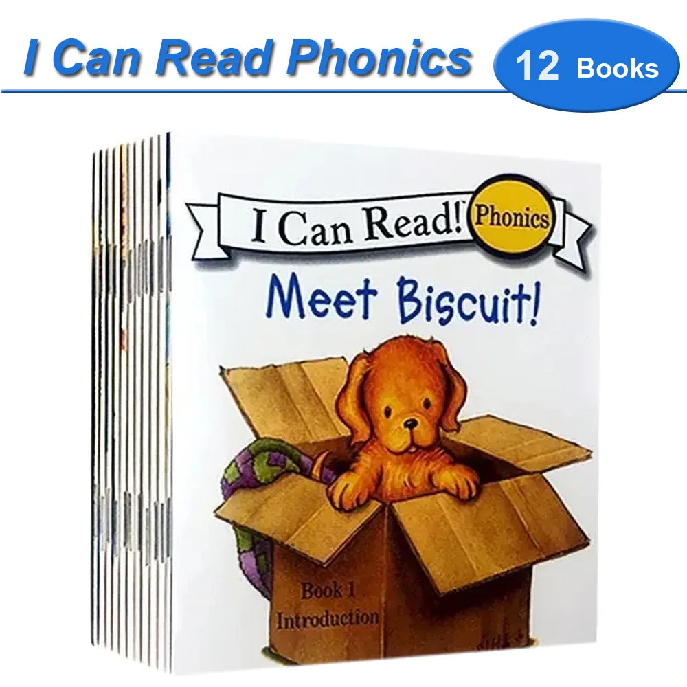 I Can Read Phonics 12 Books/Set My Very First Picture Books English Story Pocket Book for Children