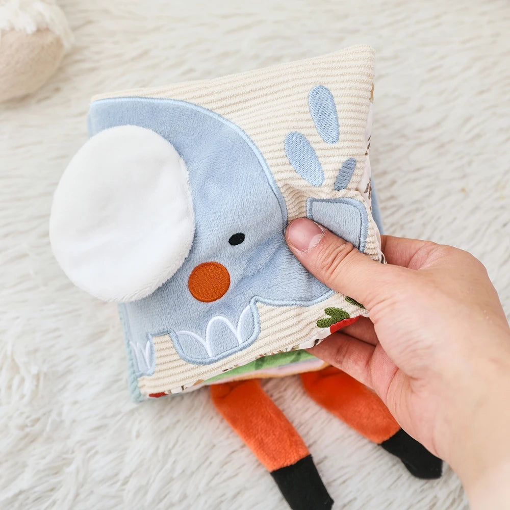 Baby Montessori Toy Soft Baby Book 3D Touch Feel High Contrast Cloth