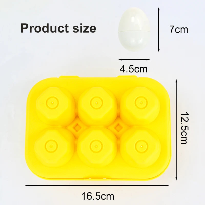 6Pcs Baby Recognition Egg matching toy set