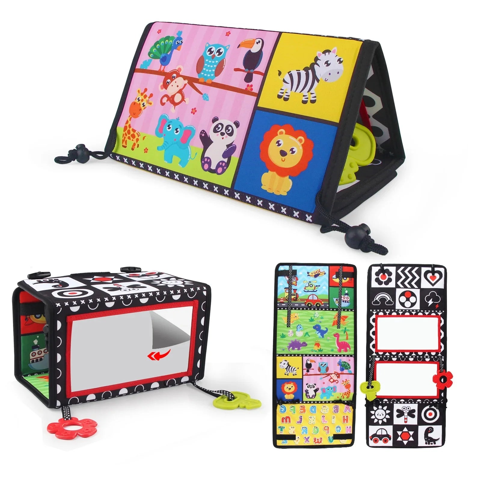 Baby Cloth Book with Distorting Mirror Soft Cartoon