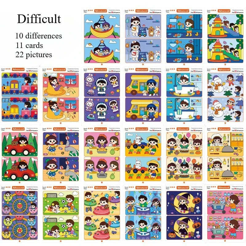 An educational finding game, reusable wiping paper for focus and attention training Painting books!