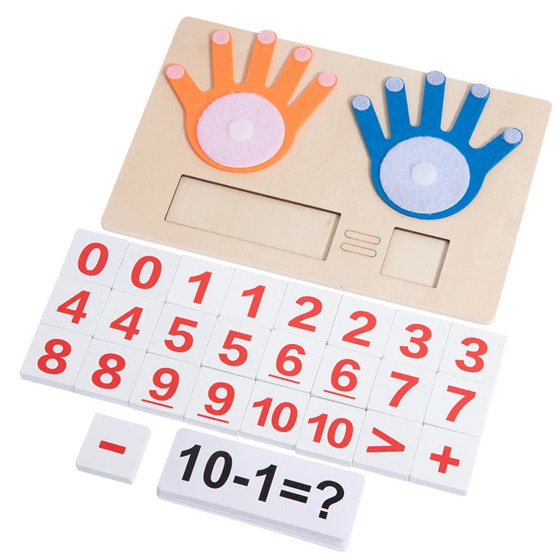 Math Finger Counting Wooden Number Math Learning Game