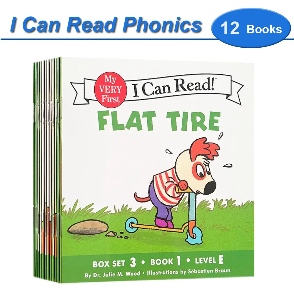 I Can Read Phonics 12 Books/Set My Very First Picture Books English Story Pocket Book for Children